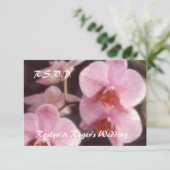 RSVP-Karten für den hawaiianischen Tropischen Orch RSVP Karte (Stehend Vorderseite)