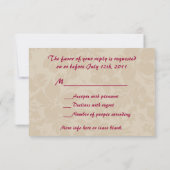 RSVP-Karten für den hawaiianischen Tropischen Orch RSVP Karte (Rückseite)