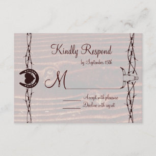 RSVP-Karten für den Western der Stiefel RSVP Karte