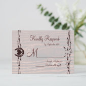 RSVP-Karten für den Western der Stiefel RSVP Karte (Stehend Vorderseite)