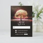 RSVP-Karten für die Baumhochzeit RSVP Karte (Stehend Vorderseite)