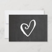 RSVP-Karten für die Frontplatte, rot und schwarz Einladung (Rückseite)