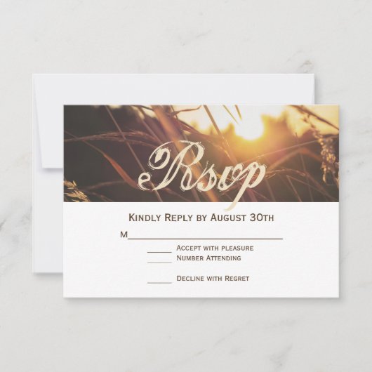 RSVP-Karten für die Hochzeit im Herbst im Herbst RSVP Karte (Vorderseite)