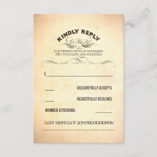 RSVP-Karten für die Hochzeit RSVP Karte