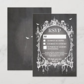 RSVP-Karten für die Hochzeit rustikaler Halloween- Einladung (Vorne/Hinten)