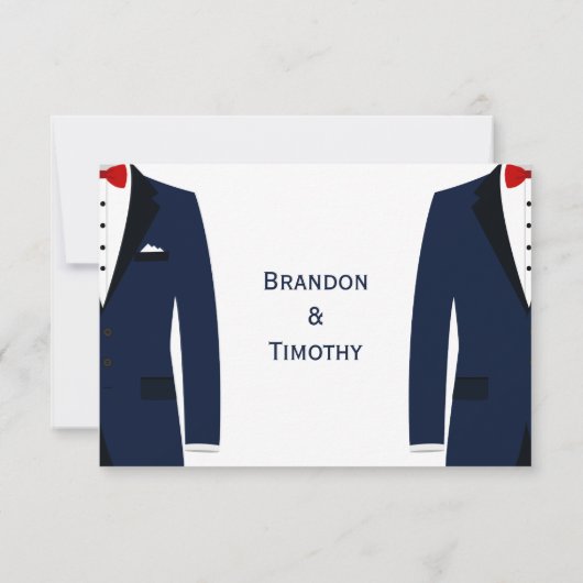 RSVP-Karten für die Hochzeit von Schwarzweiß und B RSVP Karte (Rückseite)