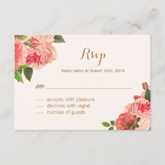 RSVP-Karten für die Korallenpfeife und den Glitzer RSVP Karte