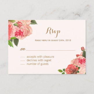 RSVP-Karten für die Korallenpfeife und den Glitzer RSVP Karte