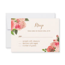 RSVP-Karten für die Korallenpfeife und den Glitzer