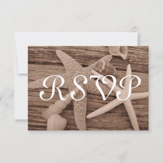 RSVP-Karten für die Muschel RSVP Karte (Vorderseite)