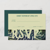 RSVP-Karten für die Pflanze Peacock RSVP Karte (Vorne/Hinten)