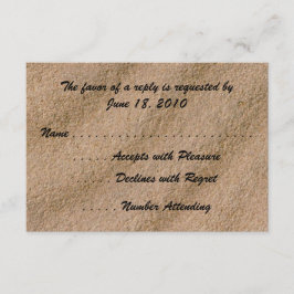 RSVP-Karten für die Strandnähe RSVP Karte