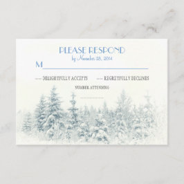 RSVP-Karten für die Winterhochzeit RSVP Karte
