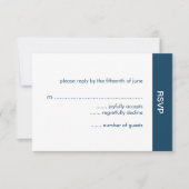 RSVP-Karten für eine kühne Farbhochzeit - Marine RSVP Karte (Vorderseite)