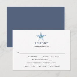 RSVP-Karten für einfache Hochzeiten am Strand RSVP Karte
