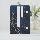 RSVP-Karten für elegante Abend Einladung (Stehend Vorderseite)