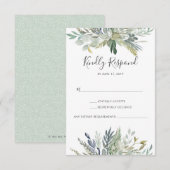 RSVP-Karten für Grüne Folien RSVP Karte (Vorne/Hinten)