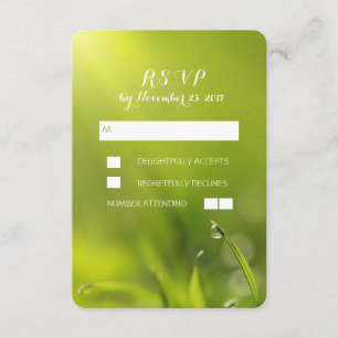 RSVP-Karten für Hochzeit von Grüngras RSVP Karte