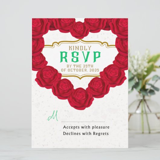 RSVP-Karten für Hochzeiten (Stehend Vorderseite)