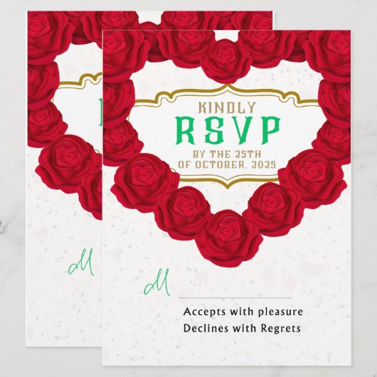 RSVP-Karten für Hochzeiten (Vorne/Hinten)