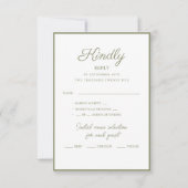 RSVP Karten für Hochzeiten. (Vorderseite)