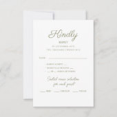 RSVP Karten für Hochzeiten. (Vorderseite)