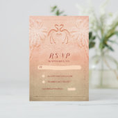 RSVP-Karten für Hochzeiten am Meer RSVP Karte (Stehend Vorderseite)