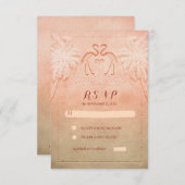 RSVP-Karten für Hochzeiten am Meer RSVP Karte (Vorne/Hinten)