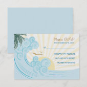 RSVP-Karten für Hochzeiten am Strand RSVP Karte (Vorne/Hinten)