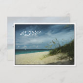 RSVP-Karten für Hochzeiten am Strand RSVP Karte (Vorne/Hinten)