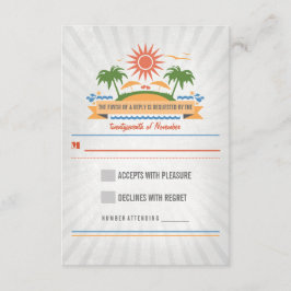 RSVP-Karten für Hochzeiten am Strand RSVP Karte