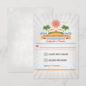 RSVP-Karten für Hochzeiten am Strand RSVP Karte (Vorne/Hinten)