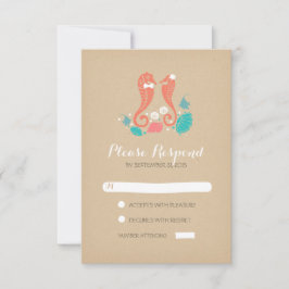 RSVP-Karten für Hochzeiten am Strand RSVP Karte