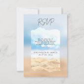 RSVP-Karten für Hochzeiten am Strand RSVP Karte (Rückseite)