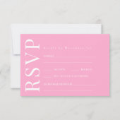RSVP-Karten für Hochzeiten, Aquamarin, rosa, flora RSVP Karte (Vorderseite)