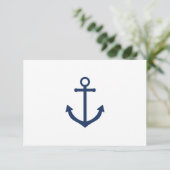 RSVP-Karten für Hochzeiten der Nautischen Marine Einladung (Stehend Vorderseite)