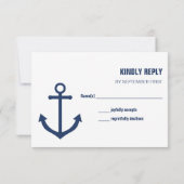 RSVP-Karten für Hochzeiten der Nautischen Marine Einladung (Rückseite)