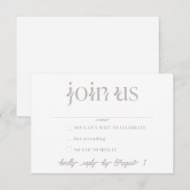 RSVP-Karten für Hochzeiten Einladung