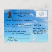 RSVP-Karten für Hochzeiten Einladungspostkarte (Rückseite)