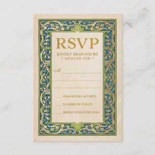 RSVP-Karten für Hochzeiten Illuminierte Gartensa RSVP Karte