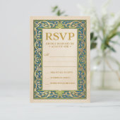 RSVP-Karten für Hochzeiten | Illuminierte Gartensa RSVP Karte (Stehend Vorderseite)