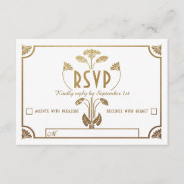 RSVP-Karten für Hochzeiten im ägyptischen Jugendst RSVP Karte