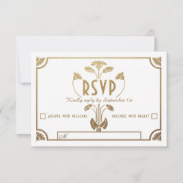 RSVP-Karten für Hochzeiten im ägyptischen Jugendst RSVP Karte