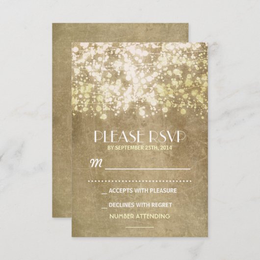 RSVP-Karten für Hochzeiten im Jahrgang mit Streich RSVP Karte (Vorne/Hinten)