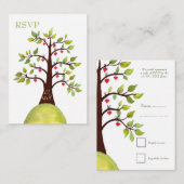 RSVP-Karten für Hochzeiten im Wasserfarbenbereich Begleitkarte (Vorne/Hinten)