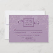 RSVP-Karten für Hochzeiten - Lila RSVP Karte (Vorderseite)