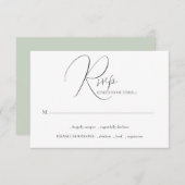 RSVP-Karten für Hochzeiten Minimalistische Kalligr Mitteilungskarte (Vorne/Hinten)