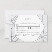 RSVP-Karten für Hochzeiten mit elegantem geometris RSVP Karte (Vorderseite)