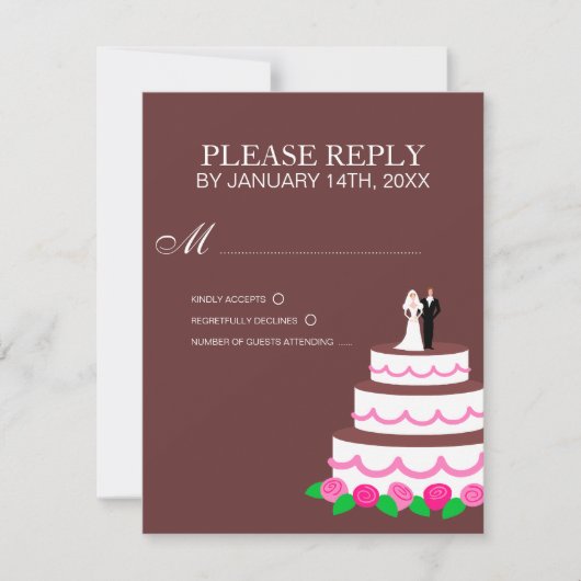 RSVP-Karten für Hochzeiten oder Antwortkarten RSVP Karte (Vorderseite)