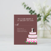 RSVP-Karten für Hochzeiten oder Antwortkarten RSVP Karte (Stehend Vorderseite)